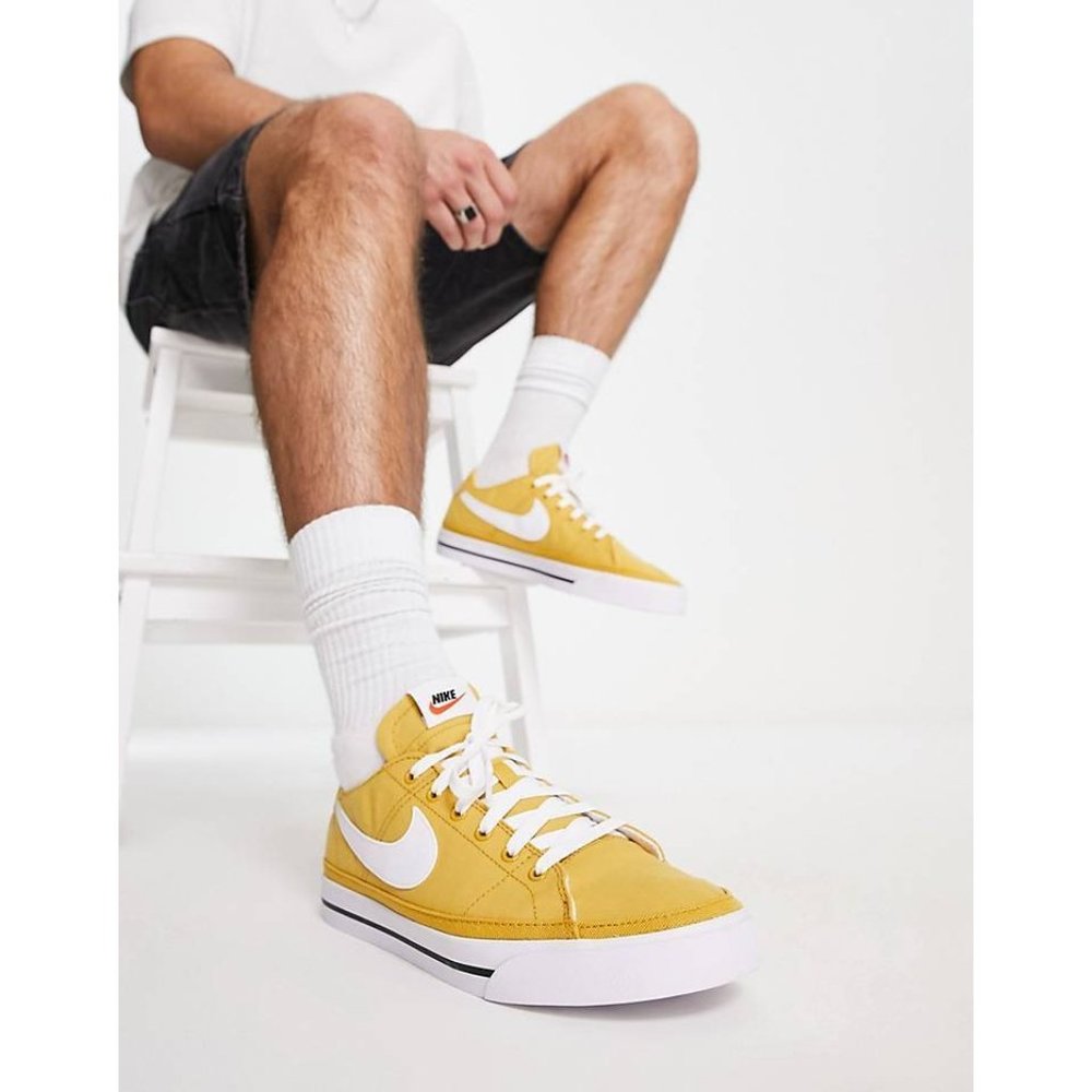 Nike Court Legacy CNVS Men's Sneaker Shoe Limited Edition Sport Gold CW6539-700 - Picture 3 of 9